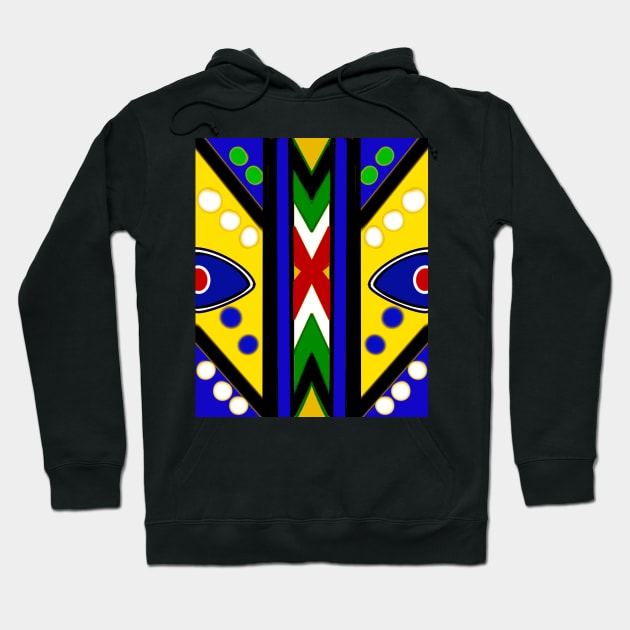 Kente Kinte cloth iii blue traditional indigenous pattern design inspired by Ghanaian kenten weaving Hoodie by Artonmytee